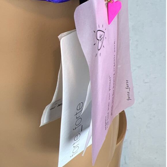 Forte Forte Women's Purple Crochet Knit Self Tie Top (US 6-M) NWT Boho Festival - Picture 4 of 9